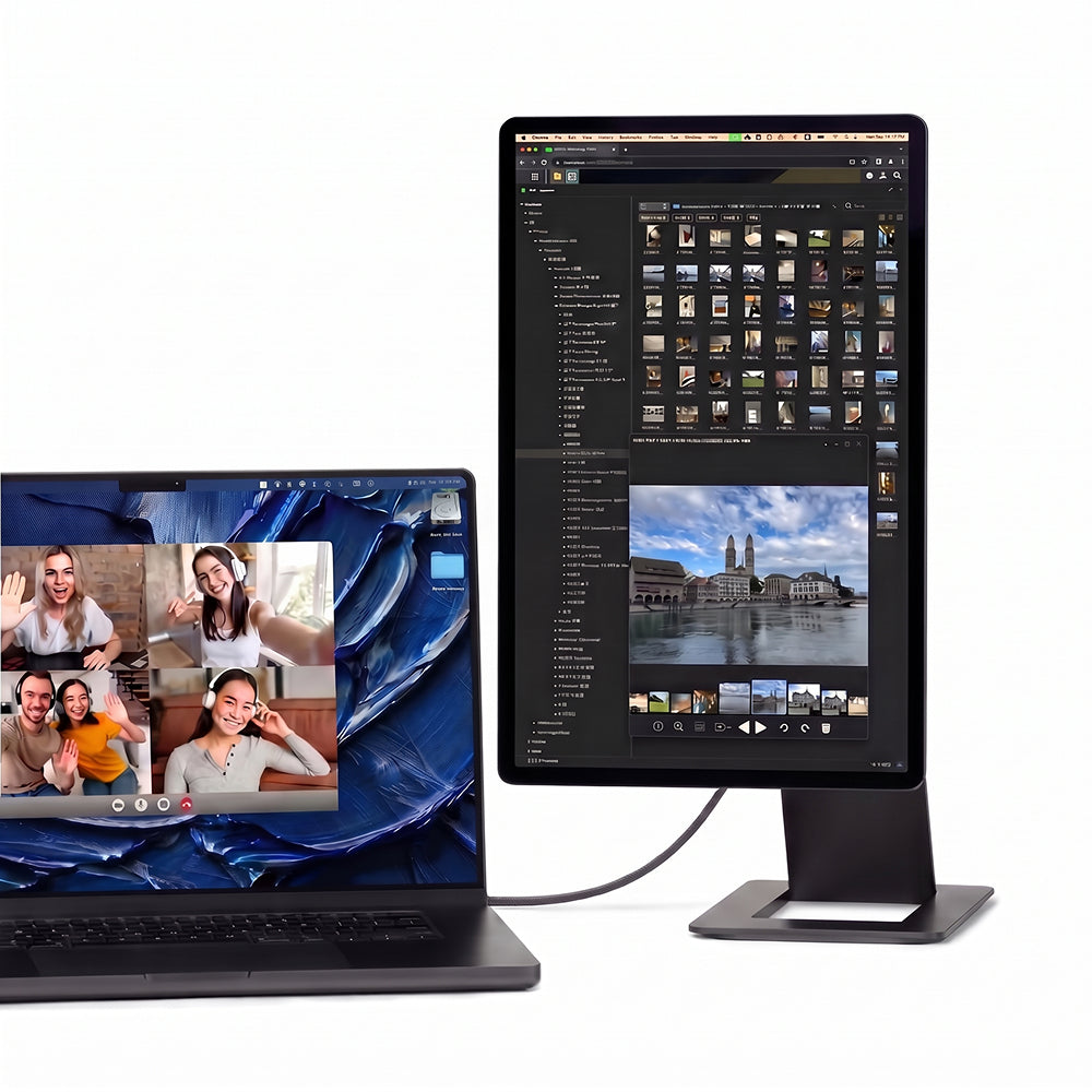 SOTSU FlipAction Pro 16 Gen 2 in Universe Black in verticale stand