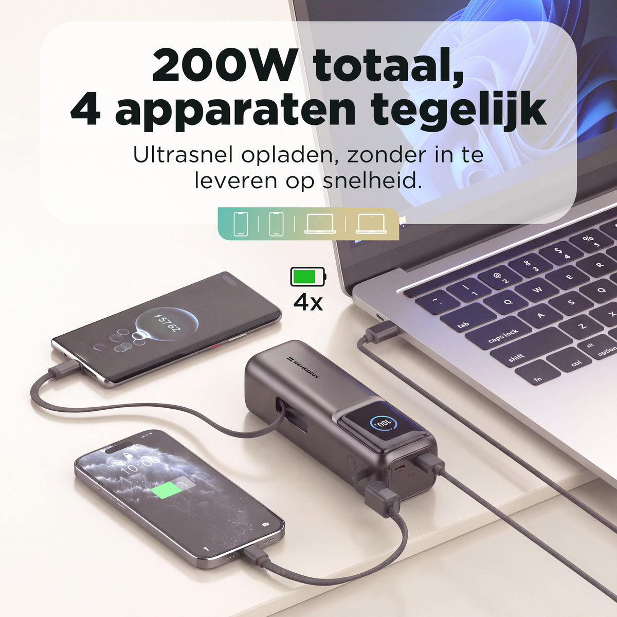 Remodius PowerPack PRO: Meerdere apparaten