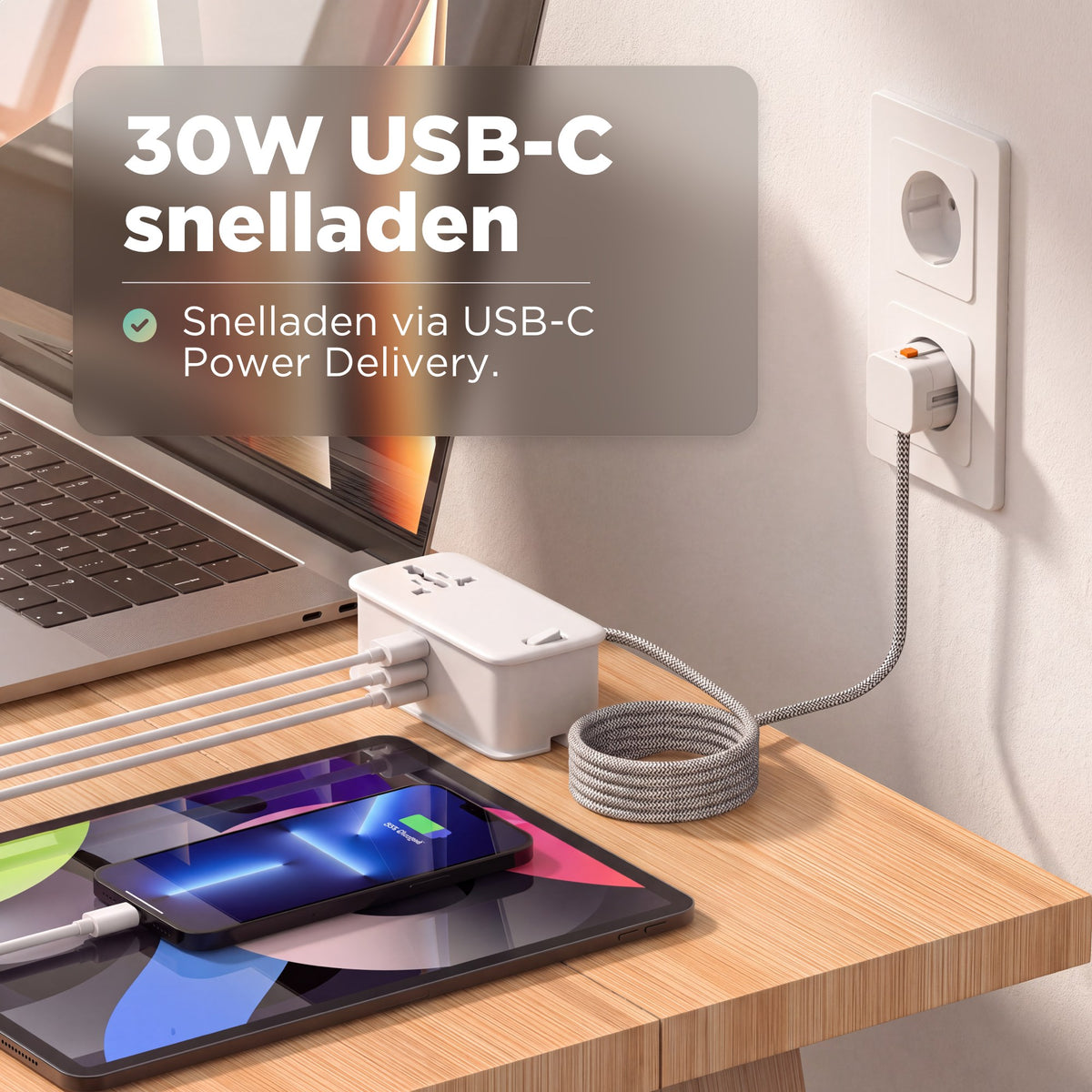 Remodius Travel Power Strip: Snelladen #lang_nl