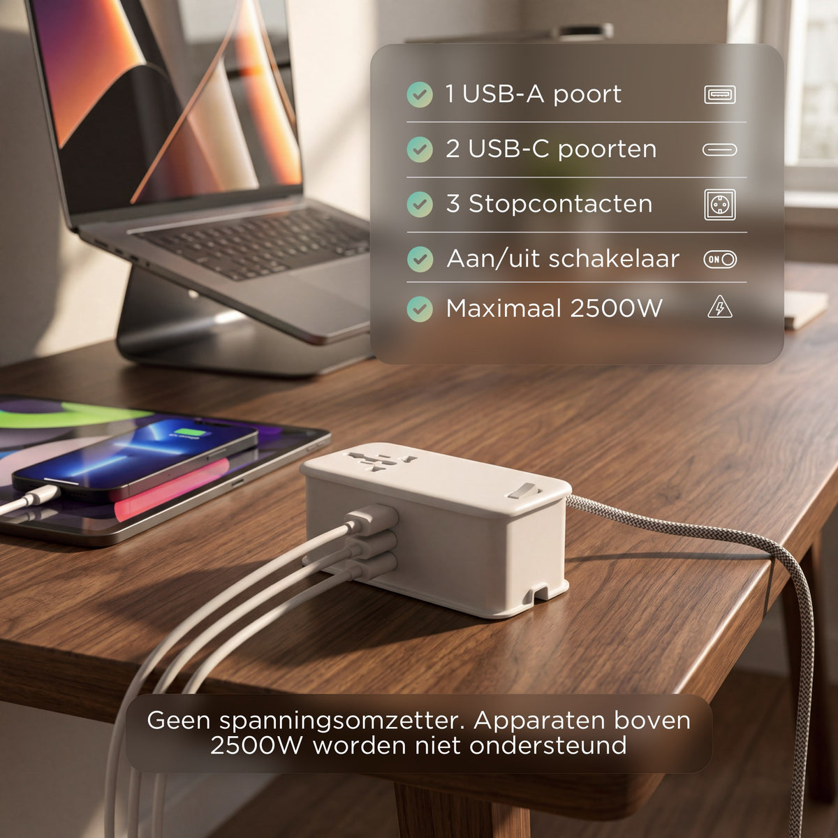Remodius Travel Power Strip: Specificaties #lang_nl