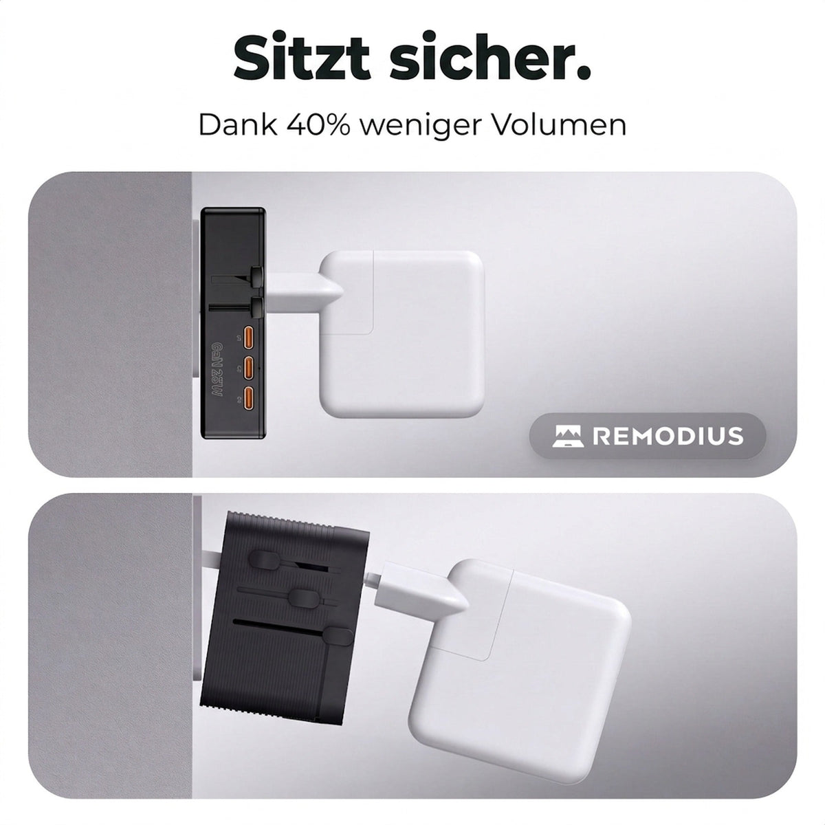 Ultra Dunne Wereldstekker incl. 1x UniCharge 5 #lang_de