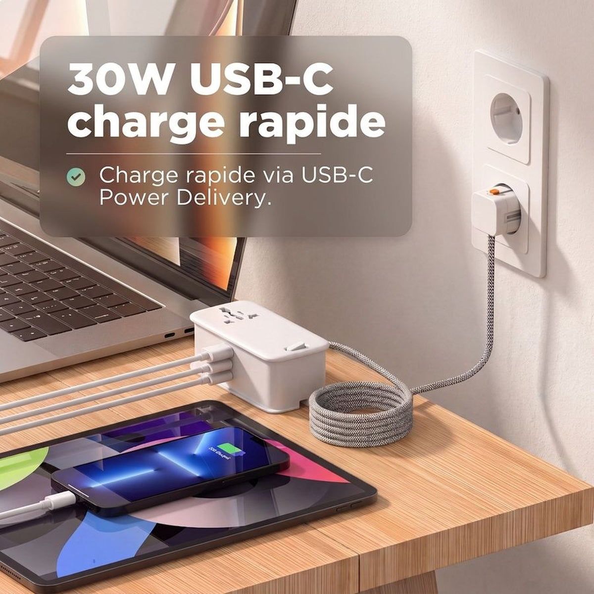 Remodius Travel Power Strip: Snelladen #lang_fr