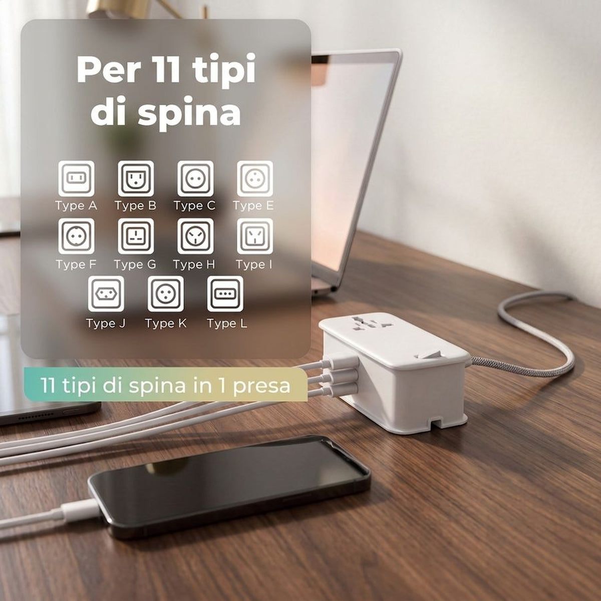 Remodius Travel Power Strip: Stopcontacten #lang_it