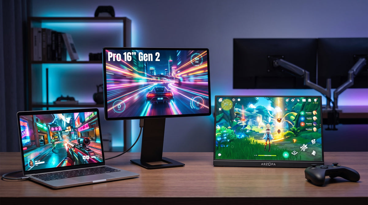 Beste draagbare gaming monitor: Arzopa 144Hz vs SOTSU FlipAction Pro