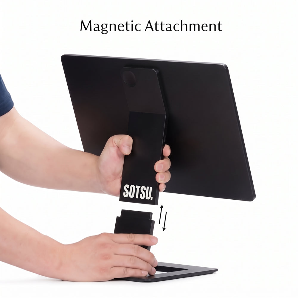 SOTSU FlipAction Pro 16 Gen 2 in Universe Black: magnetische bevestiging van de stand