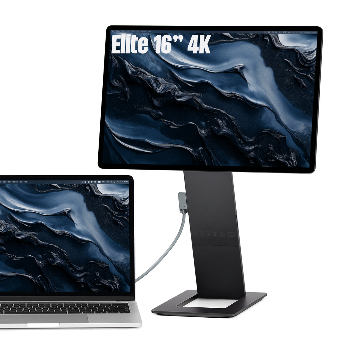 FlipAction Elite 16 inch 4K draagbare monitor voor laptop – Space Black, vooraanzicht
