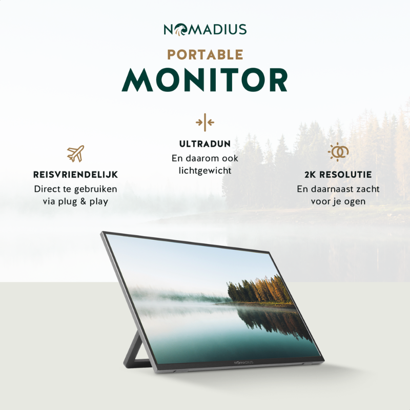Portable Monitor + Sleeve + Stand