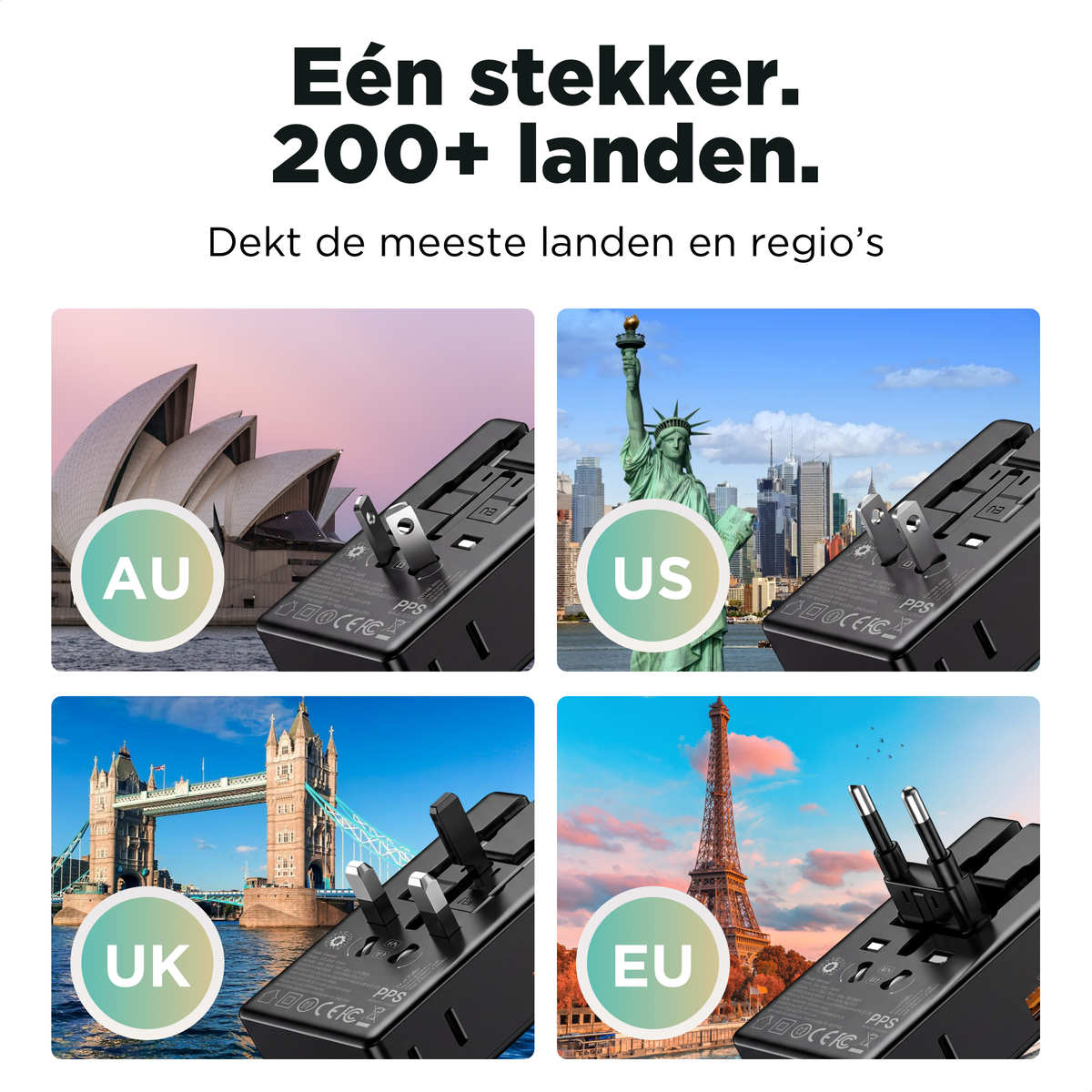 Remodius Ultra Dunne Wereldstekker: Wereldstekkers