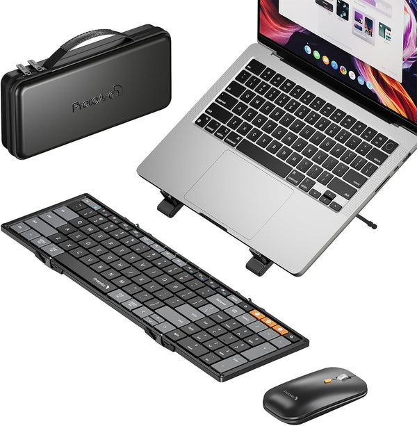 Faltbare Tastatur, Maus und Laptopständer-Set