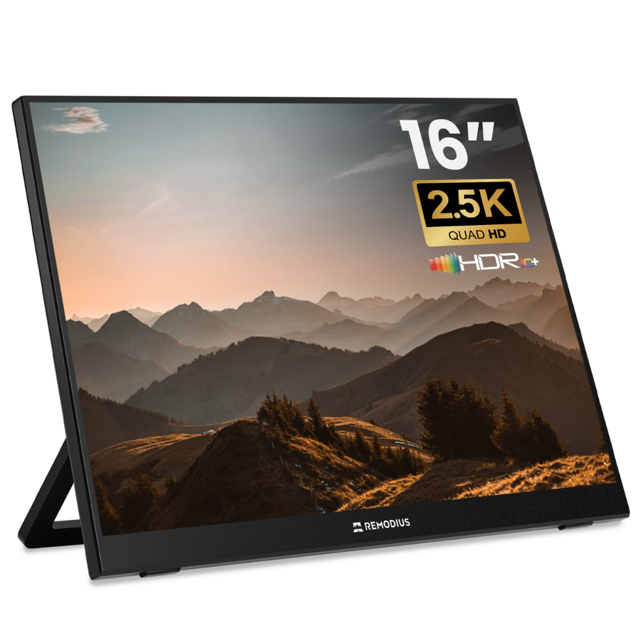 Remodius draagbare monitor 16 inch, vooraanzicht