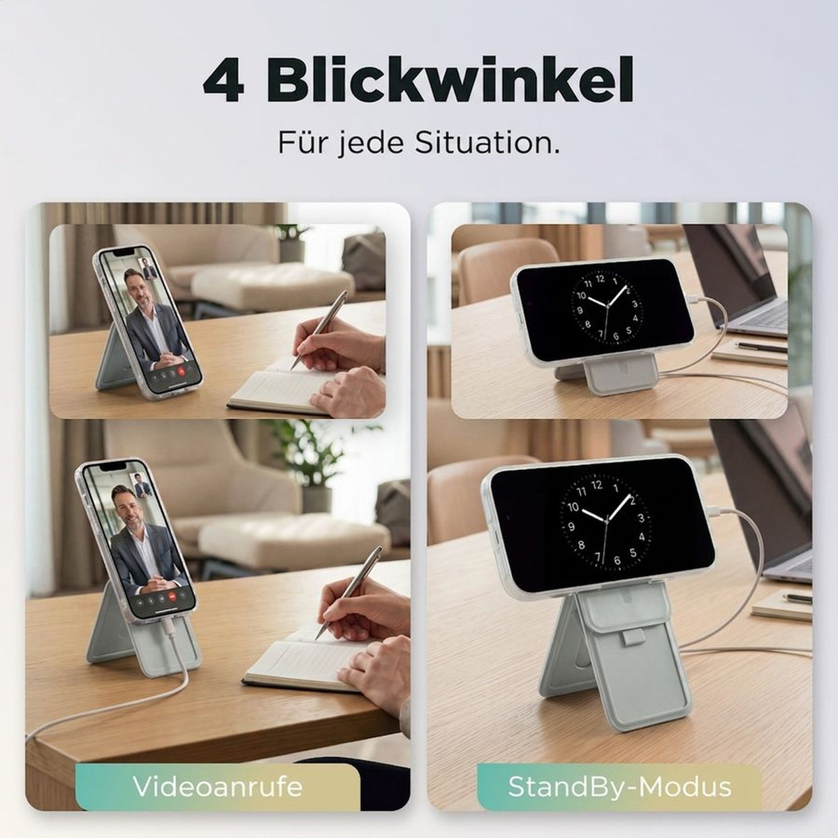Remodius FoldStand Stone, 4 kijkstanden #Kleur_Stone #lang_de