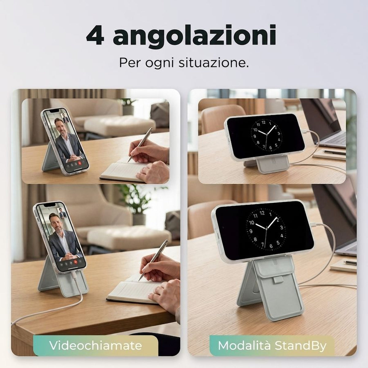 Remodius FoldStand Stone, 4 kijkstanden #Kleur_Stone #lang_it