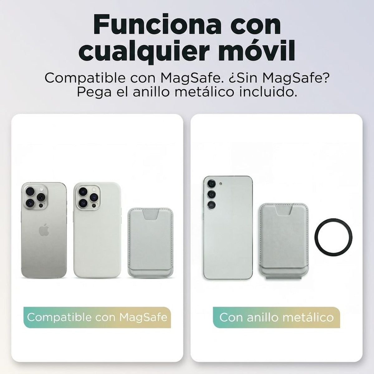 Remodius FoldStand Stone, MagSafe-compatibel, met metalen ring #Kleur_Stone #lang_es