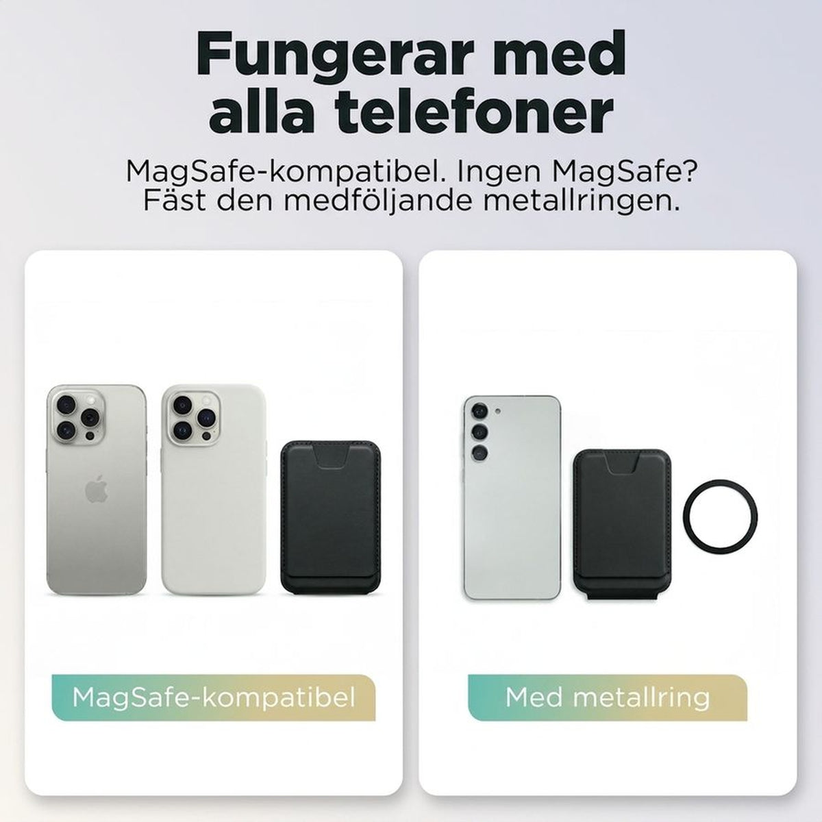 Remodius FoldStand Zwart, MagSafe-compatibel, met metalen ring #Kleur_Zwart #lang_sv