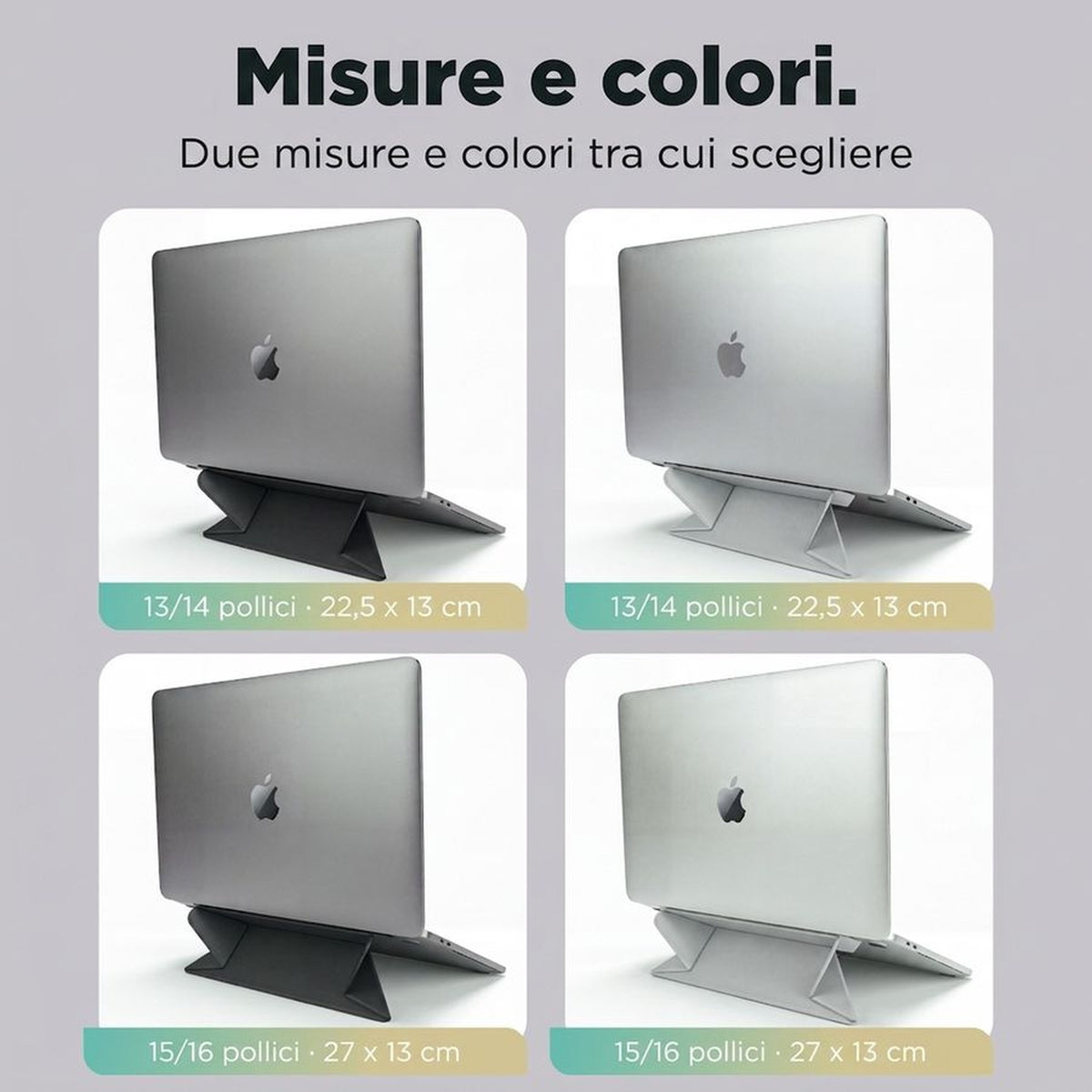 Remodius Invisible Laptop Stand, maten en kleuren #lang_it
