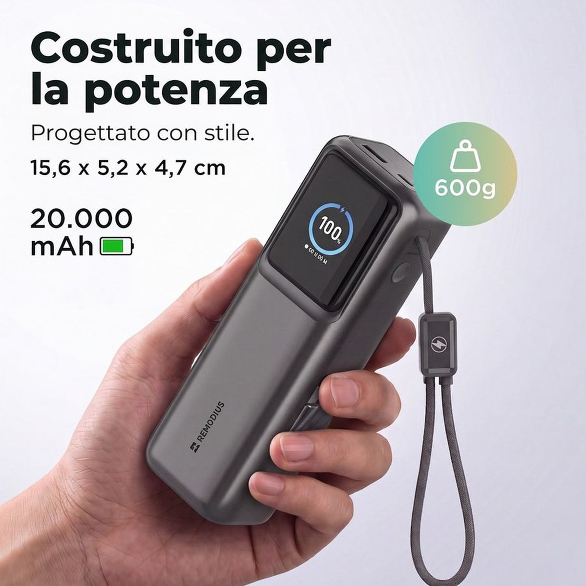 Remodius PowerPack PRO: image in hand #lang_it