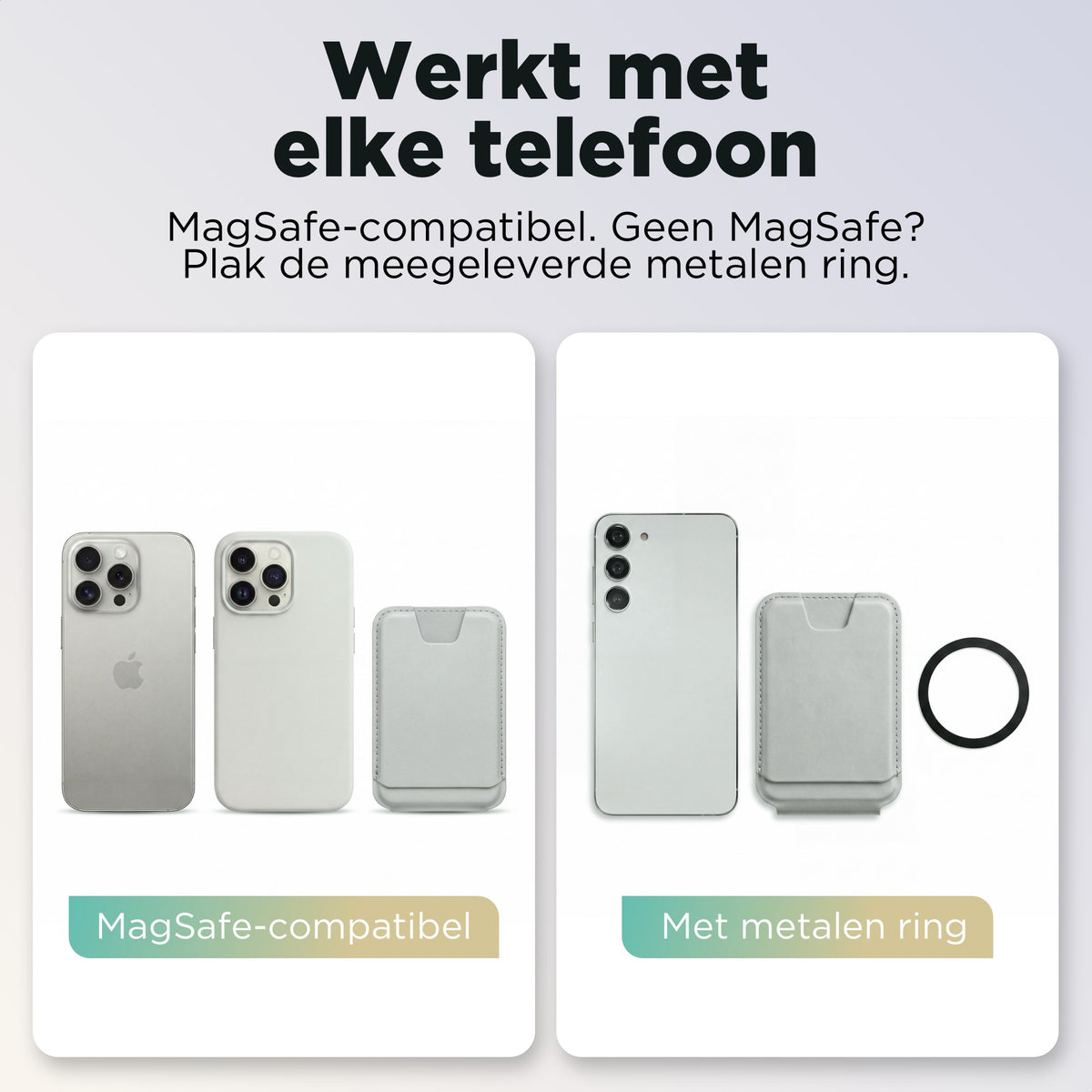 Remodius FoldStand Stone, MagSafe-compatibel, met metalen ring #Kleur_Stone #lang_nl