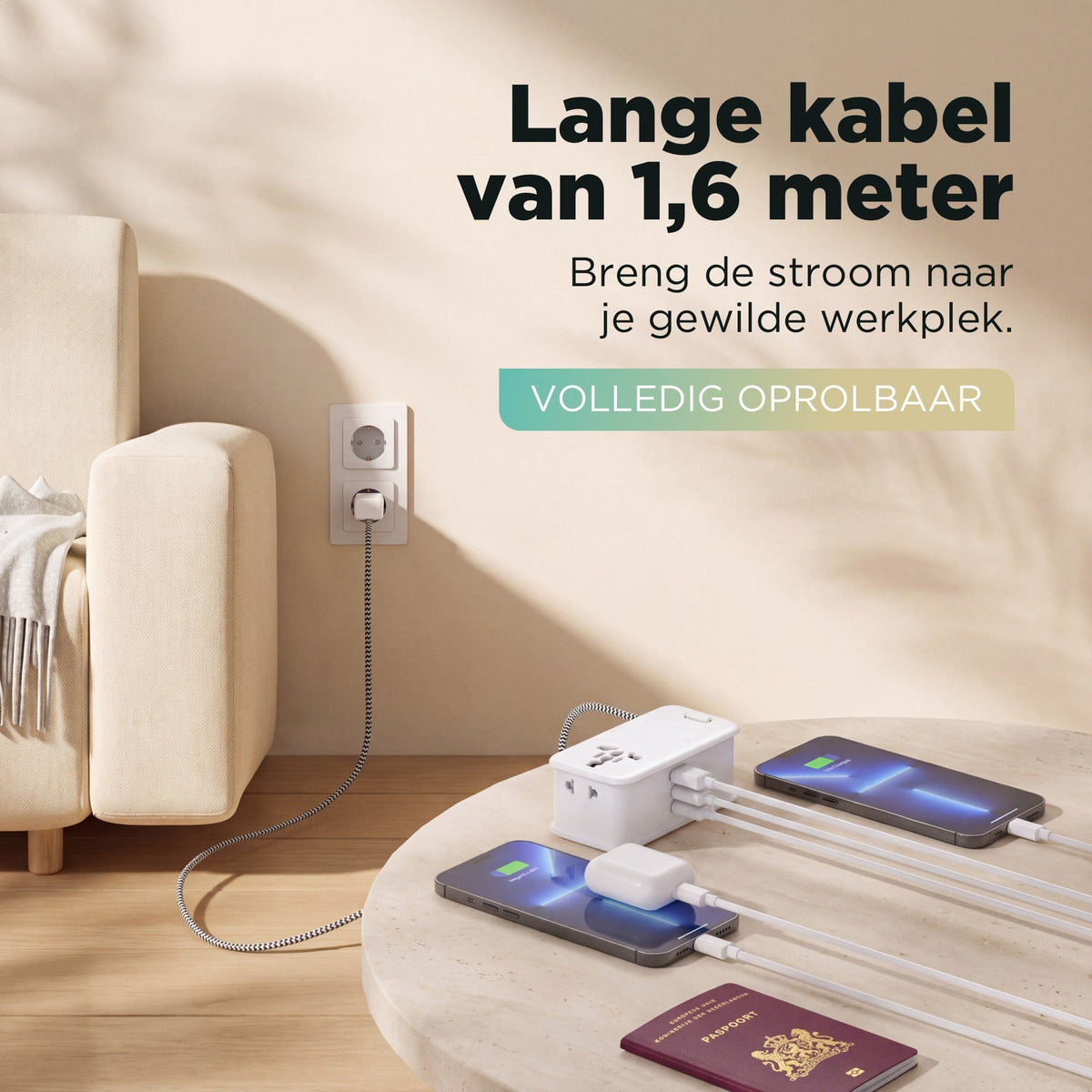Travel Power Strip incl. 2x UniCharge 5