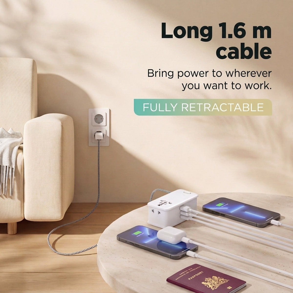 Travel Power Strip incl. 1x UniCharge 5 #lang_en