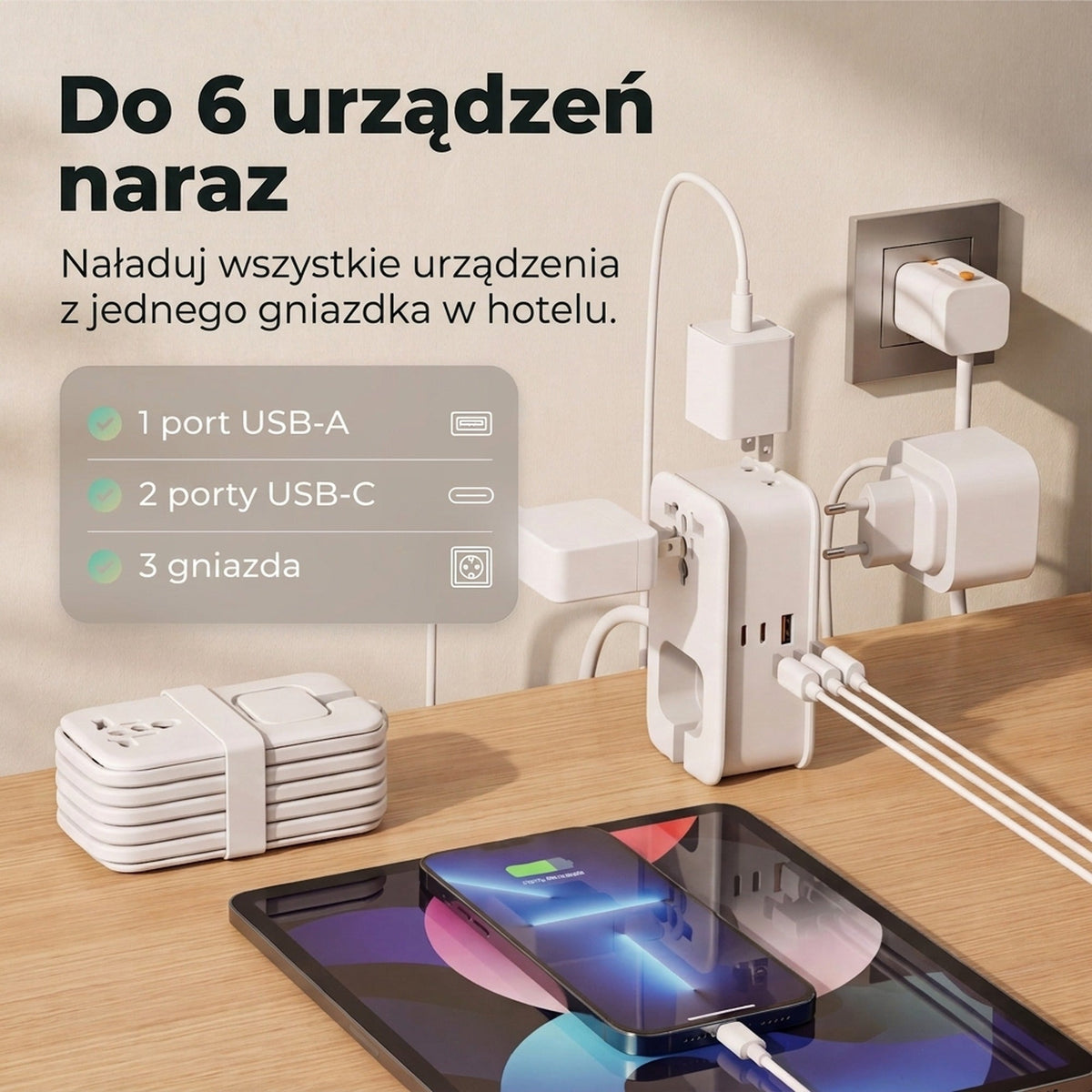 Travel Power Strip incl. 1x UniCharge 7 #lang_pl