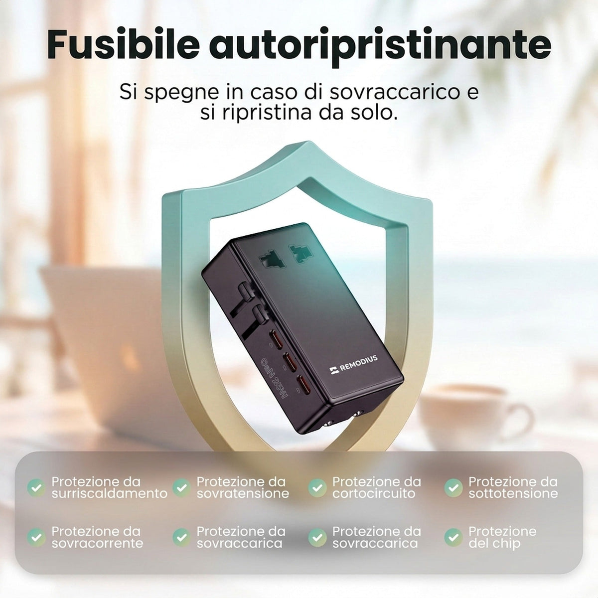 Ultra Dunne Wereldstekker incl. 2x UniCharge 12 #lang_it