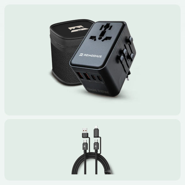 remodius world travel adapter 1 unicharge
