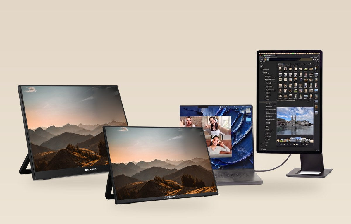 Remodius portable monitors 16 en 13 inch en SOTSU FlipAction