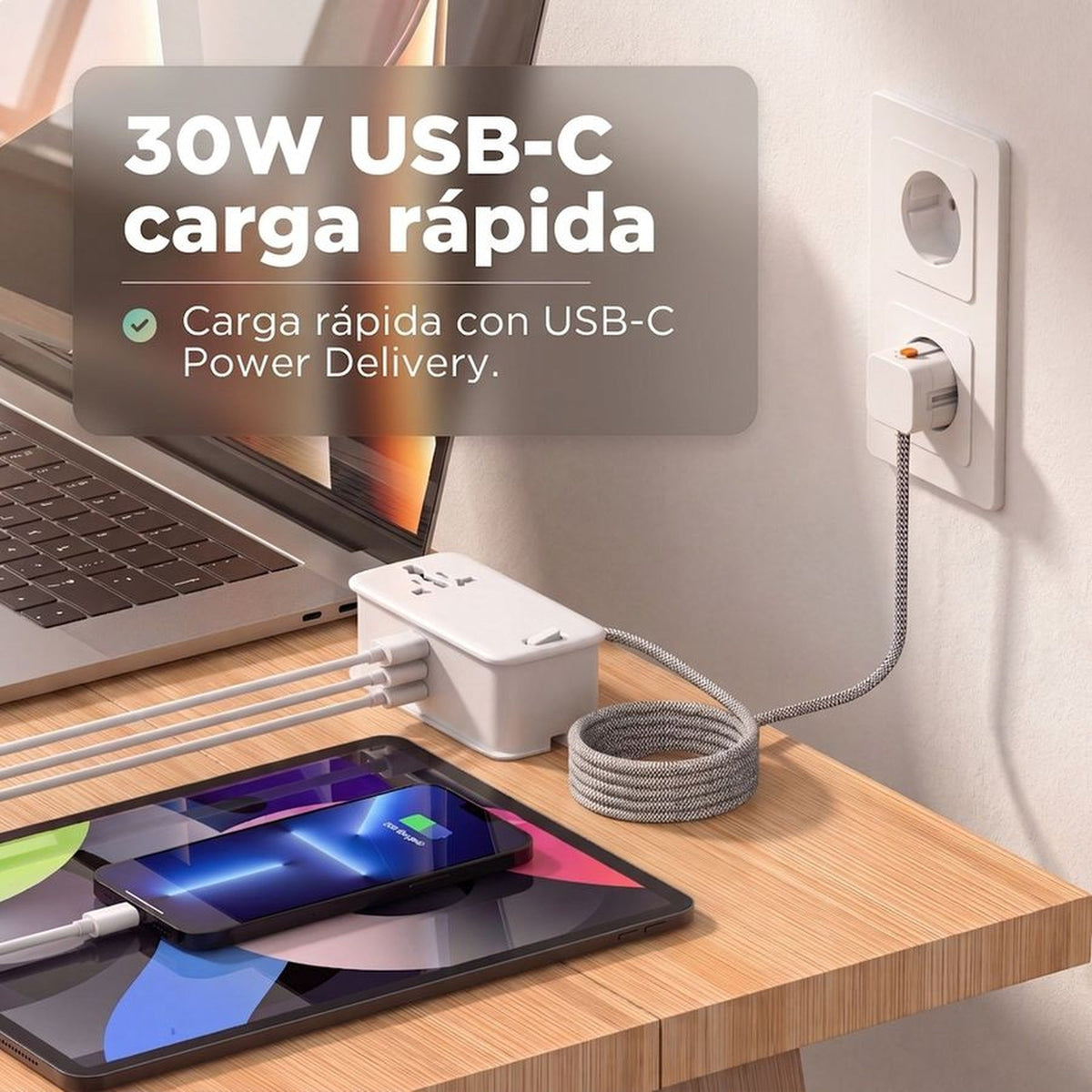 Travel Power Strip incl. 1x UniCharge 6 #lang_es