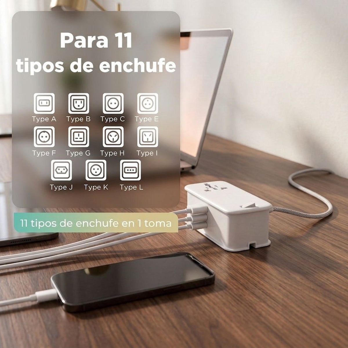 Travel Power Strip incl. 1x UniCharge 11 #lang_es