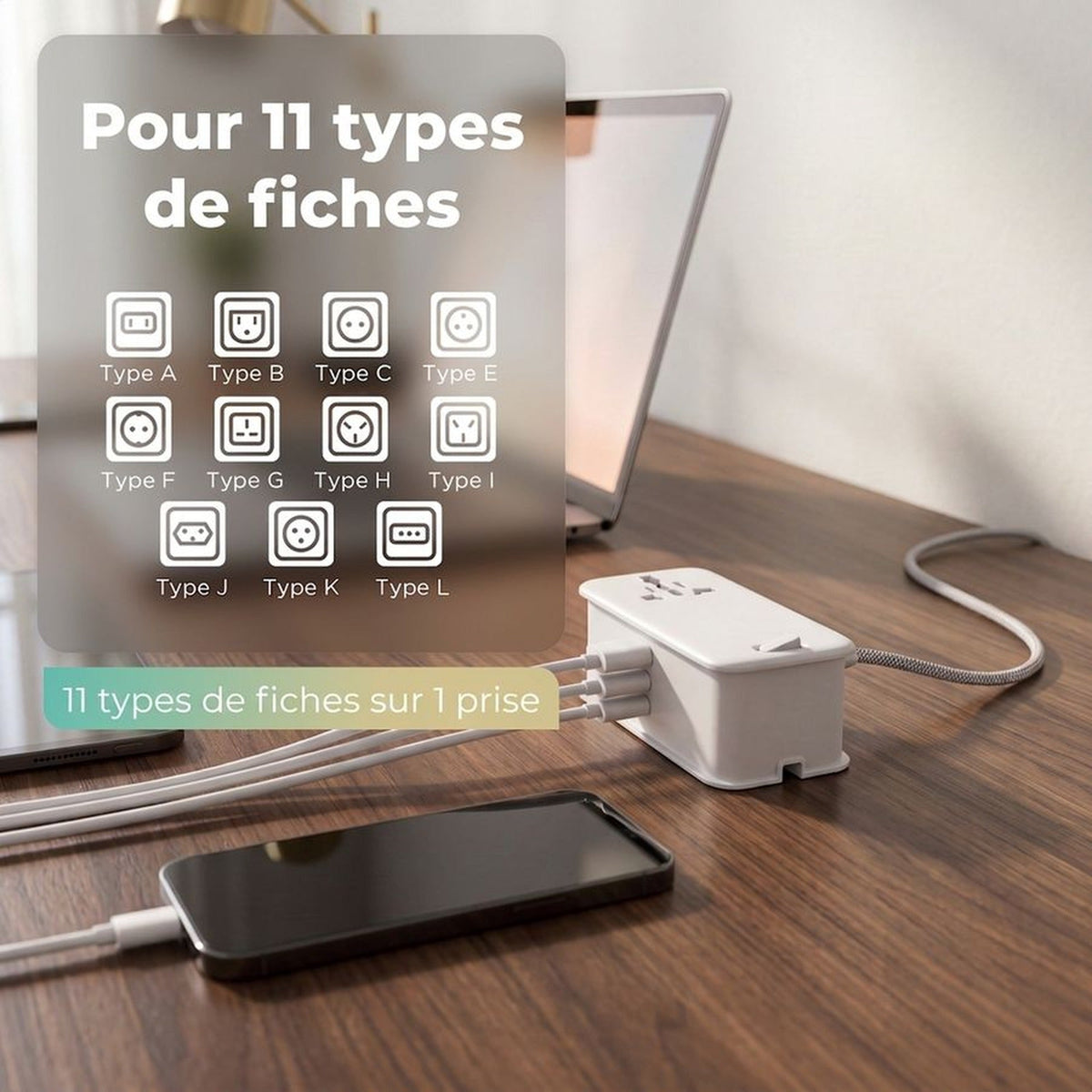 Travel Power Strip incl. 2x UniCharge 11 #lang_fr