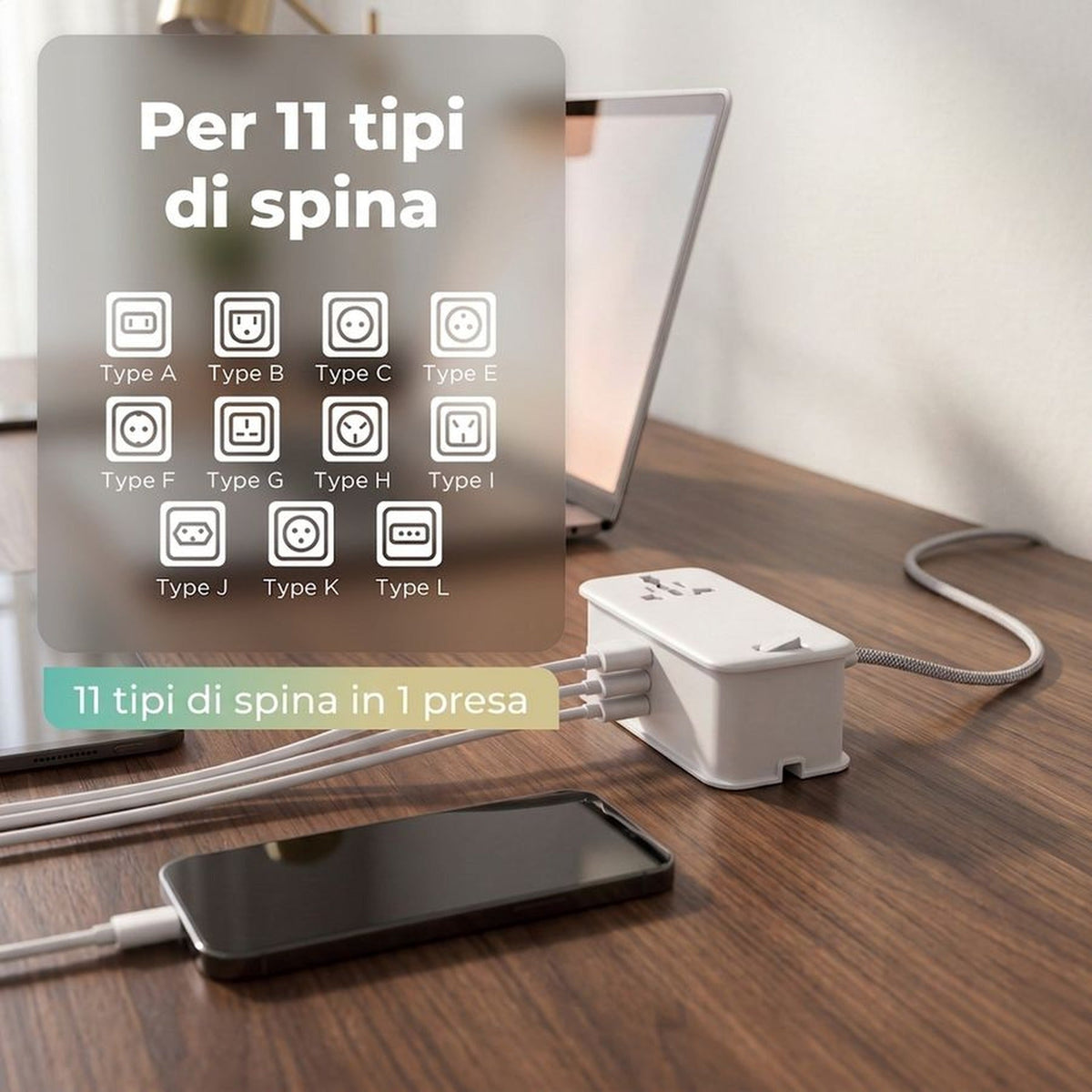 Travel Power Strip incl. 2x UniCharge 11 #lang_it
