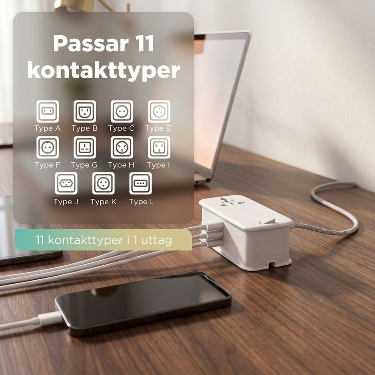 Travel Power Strip incl. 2x UniCharge 11 #lang_sv